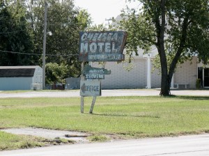 Chelsea Motel, Chelsea, OK. Only the sign remains.