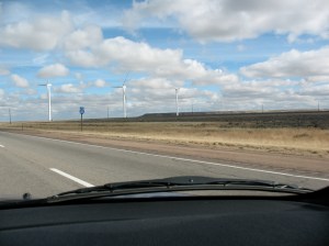 Several states in the west and southwest US are generating power with wind turbines. I encountered these not long after leaving Evanston.